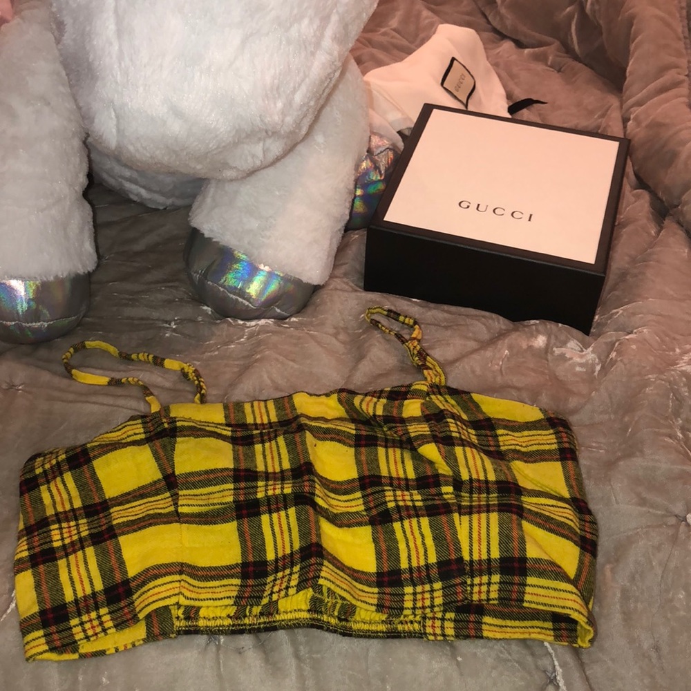 Cropped plaid shirt (goes with listed skirt)